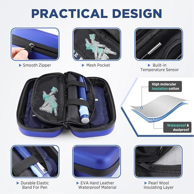 حقيبة تبريد صندوق معزول لحقن الأنسولين Trousse Isotherme Réfrigérante