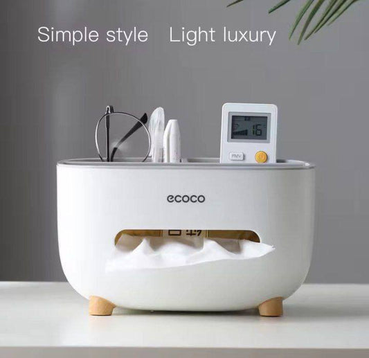 ecoco علبة المناشف الورقية الفاخرة منظمة لسطح المكتب