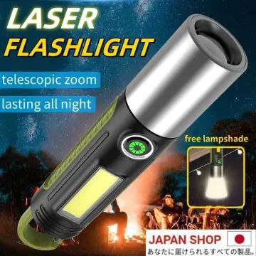 مصباح يدوي LED، قابل لإعادة الشحن عبر USB، قابل للتكبير والتصغير، 4 أوضاع Flashlight Lampe de poche à lumière LED, Rechargeable par USB, Zoomable, 4Modes