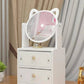 صندوق تخزين مجوهرات عصري مع مرآة للنساء لتنظيم المجوهرات Miroir décoratif portable avec boîte de rangement