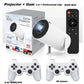 جهاز عرض ألعاب ذكي محمول بدقة 4K مزود بنظام Android 11 ووحدتي تحكم Projecteur de jeu portable intelligent 4K Android 11 avec deux contrôleurs