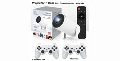 جهاز عرض ألعاب ذكي محمول بدقة 4K مزود بنظام Android 11 ووحدتي تحكم Projecteur de jeu portable intelligent 4K Android 11 avec deux contrôleurs