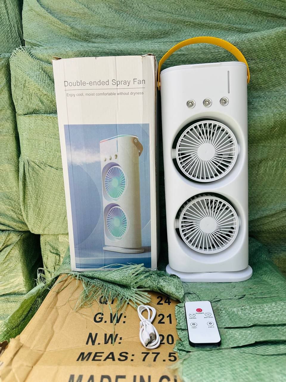 Double-Ended Spray Fan Mini Climatiseur مروحة رش مزدوجة الأطراف