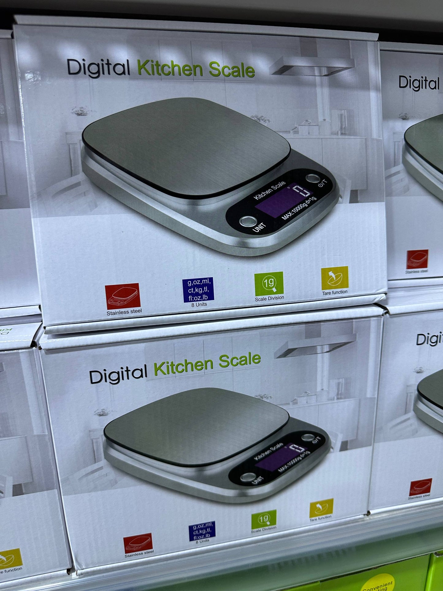 Balance de cuisson électronique numérique LCD, 10kg, argent ميزان طهي إلكتروني رقمي بشاشة LCD