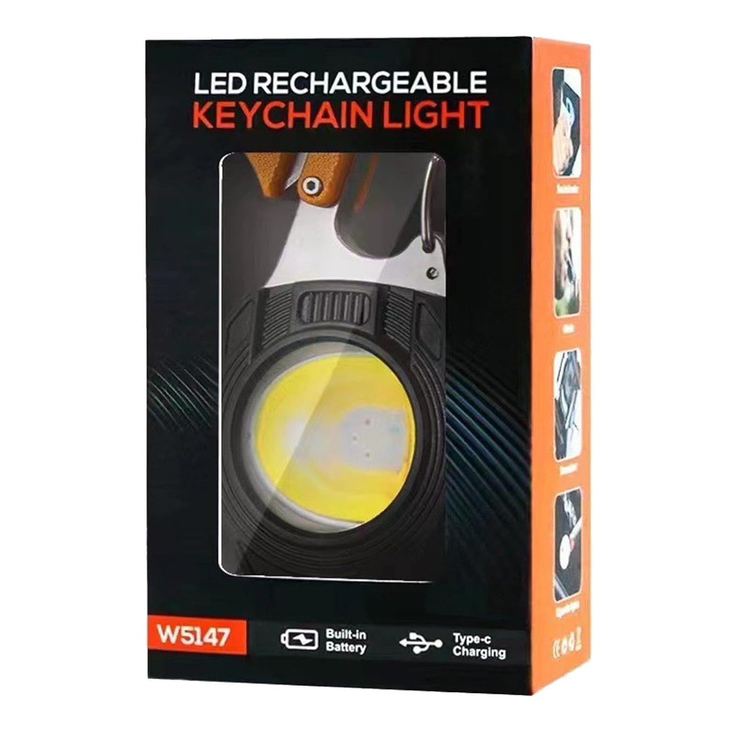 W5147 Lampe Porte-clés Multifonction Rechargeable مصباح سلسلة مفاتيح متعدد الوظائف قابل للشحن
