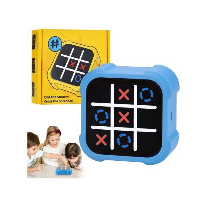 لعبة إكس أو الإلكترونية المحمولة 3 في 1 للأطفال والكبار Jeu Électronique Tic-Tac-Toe 3-en-1 Portable pour Enfants et Adultes