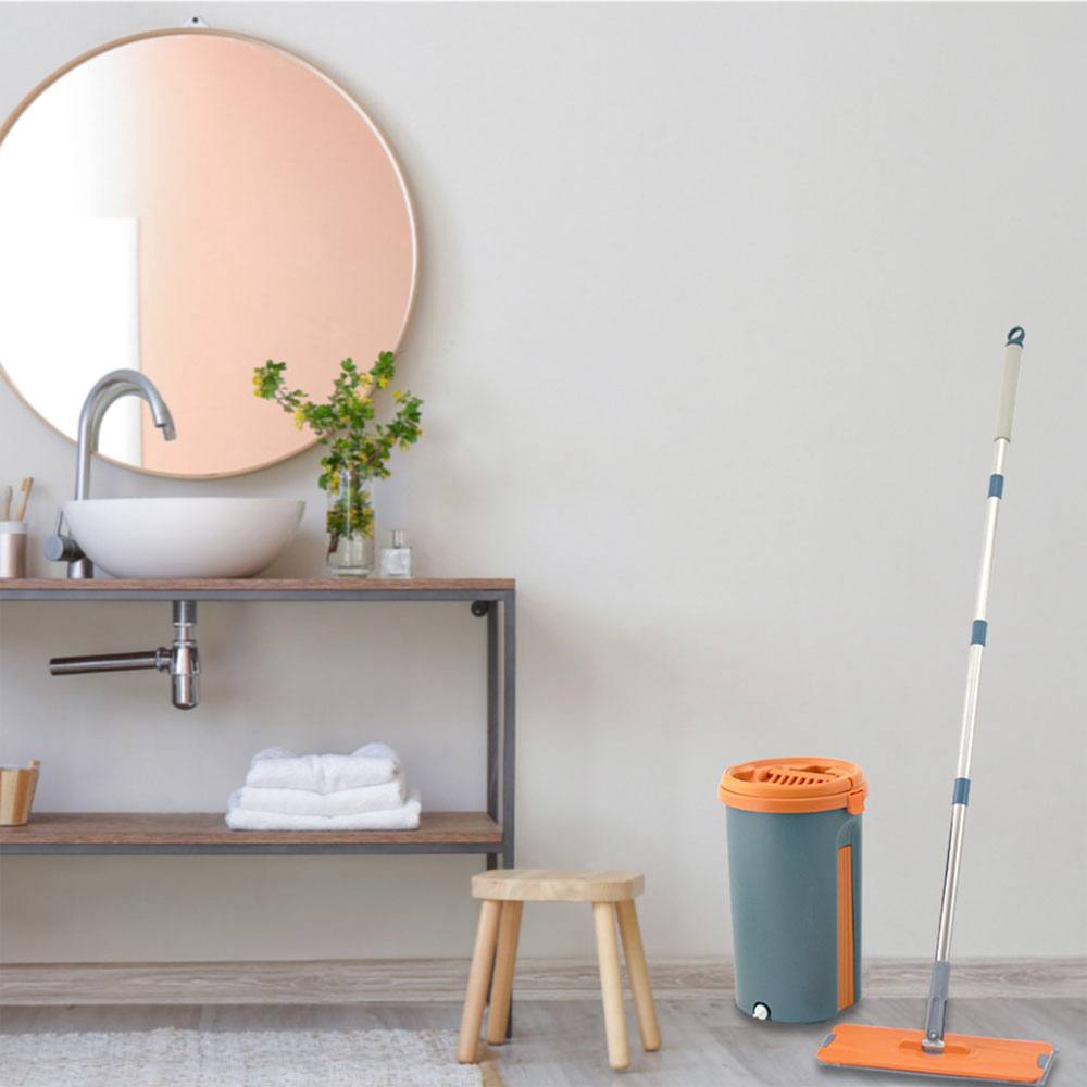 ممسحة مع دلو كتعصر بوحدها Balai à franges avec seau essoreur intégré