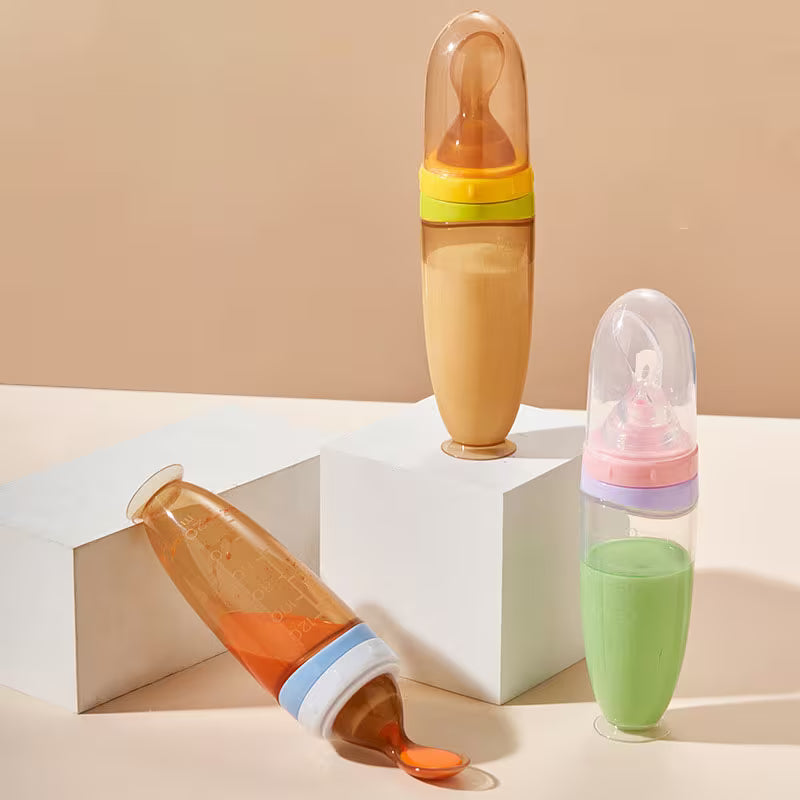 زجاجة ضغط لطبق الأرز مع جرعة استخدام biberon en silicone liquide de 120 ml