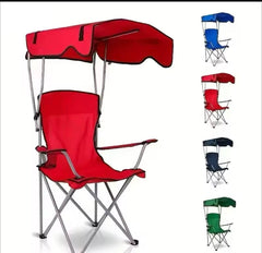 Chaise pliante avec parasol intégré كرسي قابل للطي مع مظلة مدمجة