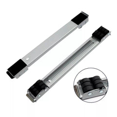 قطعة واحدة من قاعدة عربة الغسالة 1Pièce Machine à Laver Socle Chariot Pieds Chariot Télescopique Réglable Mobile Réfrigérateur Support Roue pour Sèche-Frigo Gris