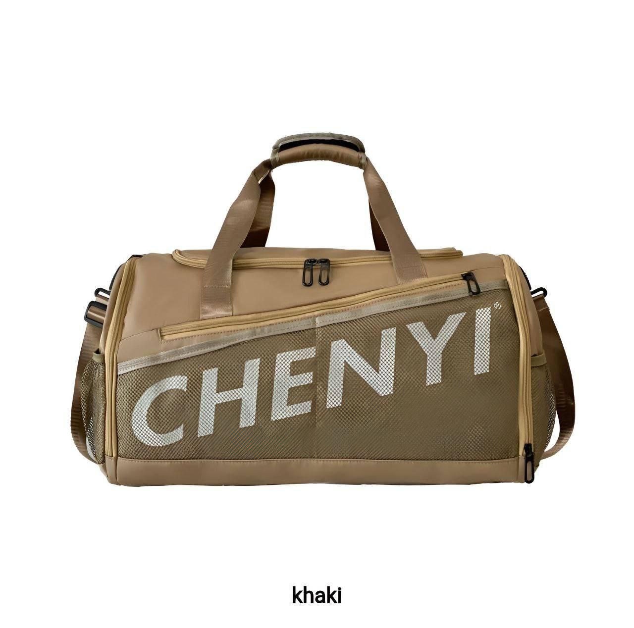 CHENYI Sac de voyage moyen à lettres à poches حقيبة سفر متوسطة الحجم مع جيوب