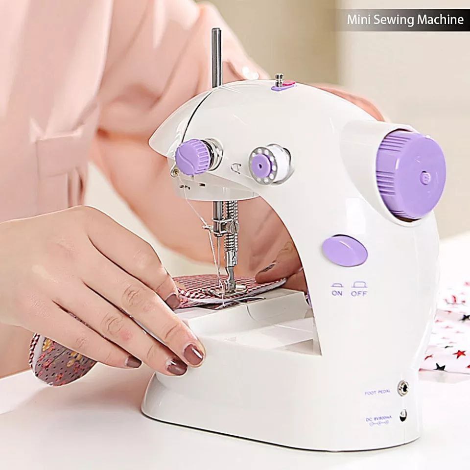 Mini sewing machine ماكينة خياطة صغيرة محمولة بسرعتين قابلة للتعديل، آلات خياطة كهربائية