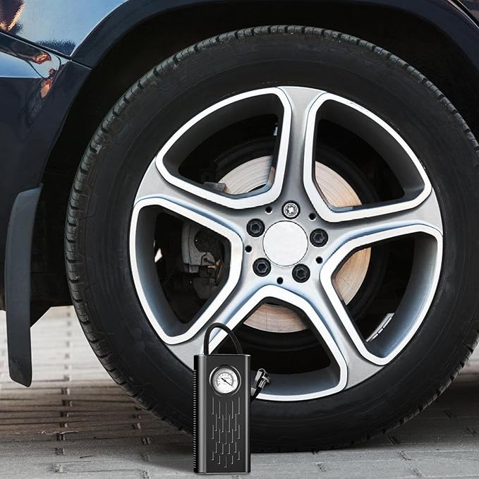 Gonfleur de Pneus Portable ضاغط هواء محمول لاسلكي مضخة كهربائية بقوة 150 بي إس آي قابلة لإعادة الشحن عبر USB