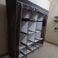 خزانة ملابس كبيرة قابلة للطي بأربعة أبواب و12 رفًا لتخزين الملابس 170cm×45 ×170 Grande Armoire Penderie pliable à 4 portes 12 étagères Pour Rangement de vêtements