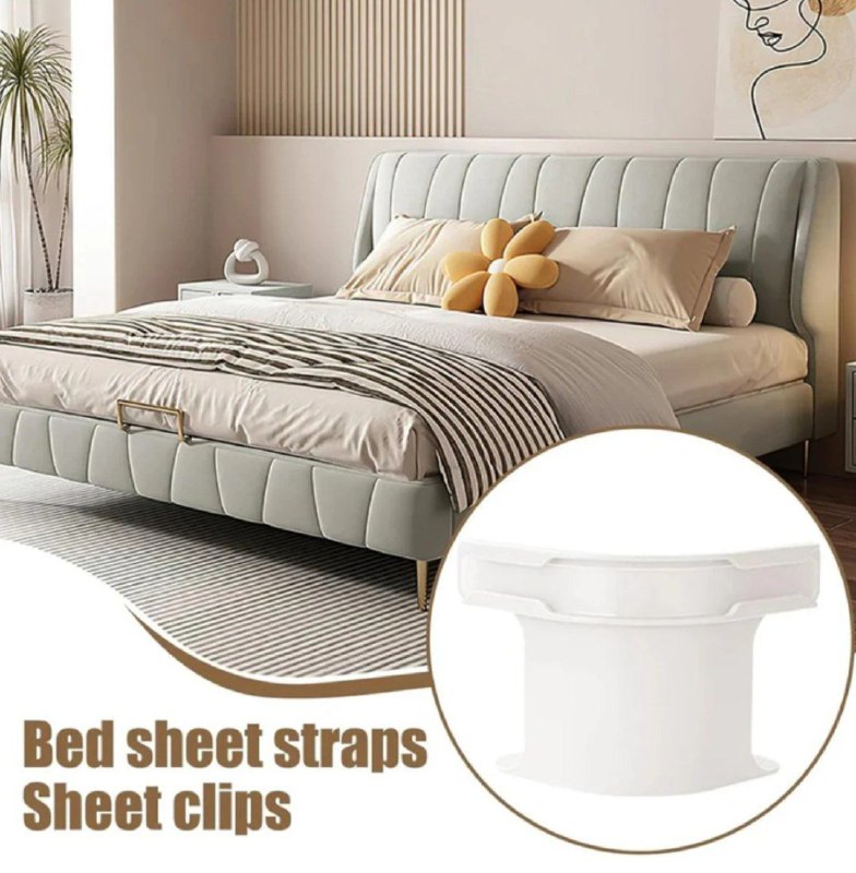 4Pcs Porte-drap de lit antidérapant حامل ملاءة سرير غير قابل للانزلاق
