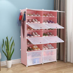 16-Tier Large Plastic Shoe Rack  JL 02_ 8L  رف الأحذية من البلاستيك ذو 16 طبقة