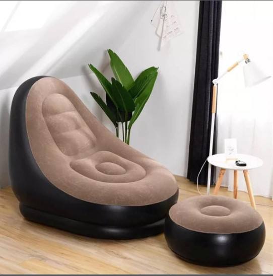 كرسي استرخاء قابل للنفخ بتصميم مريح Fauteuil Gonflable Ergonomique Design Lounge