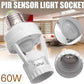 قاعدة مصباح E27 بقدرة 60 واط مزودة بمستشعر حركة PIR لمصابيح LED Douille lampe détecteur de mouvement PIR E27 60W pour ampoules LED