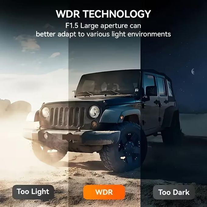 كاميرا لوحة القيادة Full HD 1080P بثلاث عدسات مسجل DVR برؤية ليلية Vehicle Blackbox DVR Full HD1080 Dashcam 3 Caméras Avant Intérieur Arrière avec WiFi