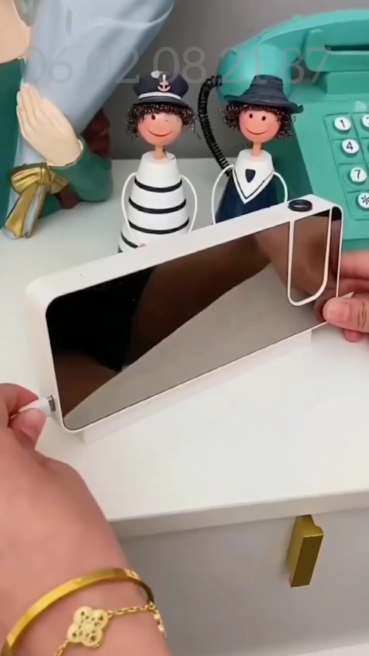 ساعة ذكية رقمية LED، منبه رقمي، ساعة إلكترونية للمكتب، شحن USB Horloge LED à projection numérique intelligente, réveil numérique