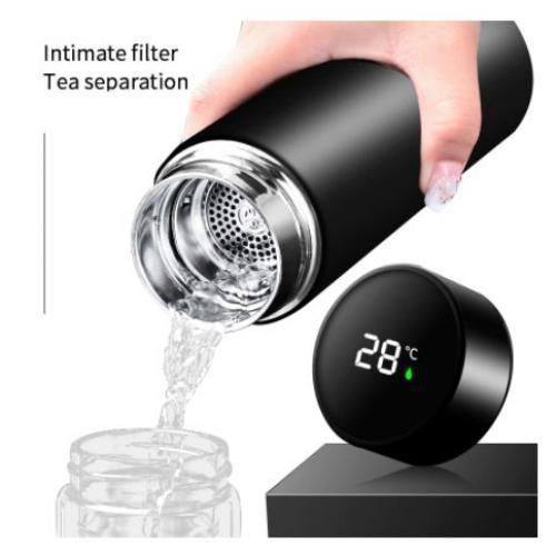Bouteille isotherme intelligente avec écran tactile à affichage LED زجاجة معزولة ذكية مزودة بشاشة تعمل باللمس LED وقياس درجة الحرارة