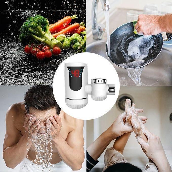 صنبور سخان مياه فوري كهربائي مع عرض درجة الحرارة Robinet chauffe-eau électrique instantané avec affichage LED