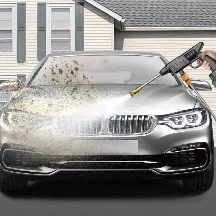 مسدس غسيل السيارات اللاسلكي مع بطاريتين Pistolet de lavage de voiture sans fil avec 2 batteries 48 V
