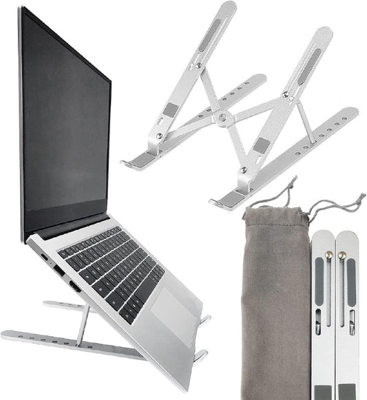 حامل ألومنيوم قابل للطي لأجهزة الكمبيوتر المحمولة واللوحية Support pliable en aluminium pour ordinateur portable et tablette