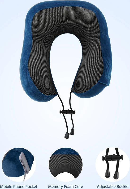 Oreiller cervical de cou en mousse وسادة عنق إسفنجية للرقبة وسادة السفر، رغوة الذاكرة، وسادة الرقبة الطائرة