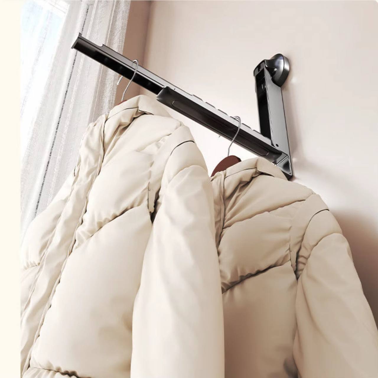 séchoir à linge mural pliable et rétractable مجفف ملابس جداري قابل للطي والسحب