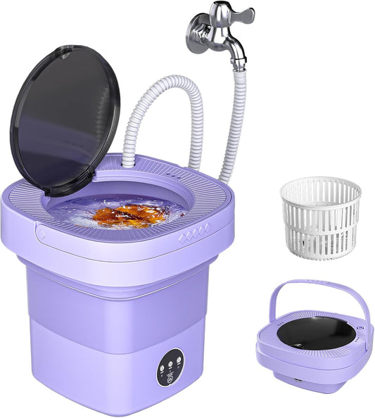 غسالة صغيرة محمولة قابلة للطي بسعة Mini-machine à laver portable pliable de 6,5 L