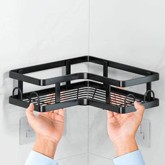 Étagère de Rangement d'angle Organisateur Coin Salle de Bain منظم رفوف تخزين زاوية للحمام والمطبخ والدش لا حاجة للثقب