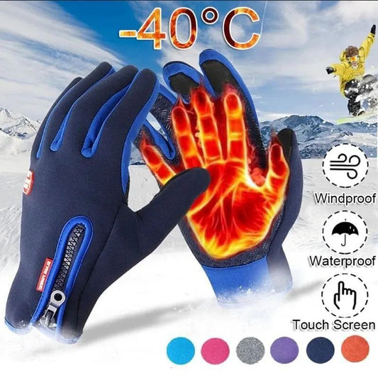 قفازات شتوية للرجال والنساء مقاومة للماء ودافئة تعمل باللمس Gants d'hiver pour hommes et femmes