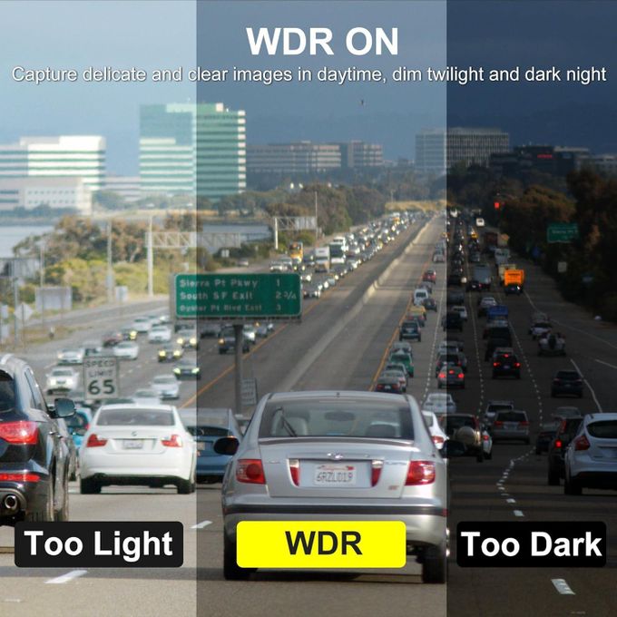 كاميرا تسجيل فيديو عالية لوحة القيادة بقناتين أمامية وخلفية لتسجيل داخلي بجودة HD 1080P