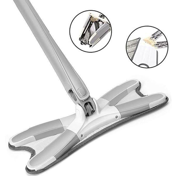 ممسحة أرضية، مكنسة مسطحة من الألياف الدقيقة، تدور 360 درجة