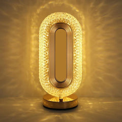 مصباح طاولة كريستالي يعمل باللمس، مزود بمنفذ Crystal Table Lamp USB Lampe de Table Cristal Tactile USB 3 Couleurs Éclairage Ambiance