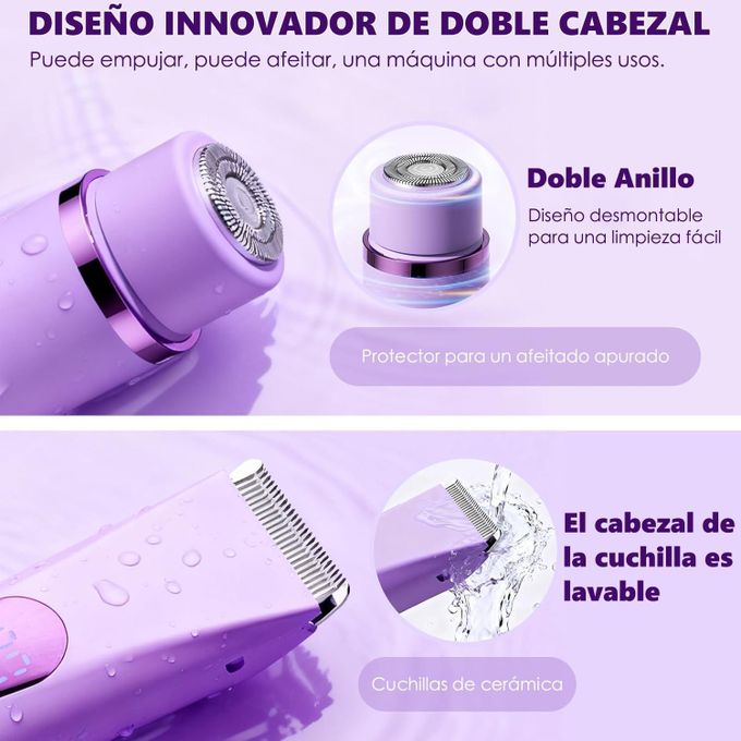 جهاز إزالة الشعر الكهربائي القابل لإعادة الشحن 2 في 1 للنساء Epilateur Électrique Femme 2 en 1 Rechargeable
