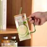 كوب بغطاء وماصة أكواب قابلة لإعادة الاستخدام للقهوة المثلجة والعصير tasse Avec couvercle et paille Verres réutilisables pour café glacé, jus, soda, boissonsوالمشروبات الغازية