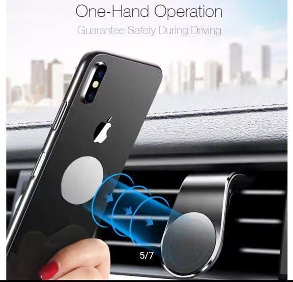 مشبك تهوية للسيارة، دعامة مغناطيسية Clip de ventilation pour voiture, support magnétique universel en forme de L pour téléphone portable, Clip de fixation