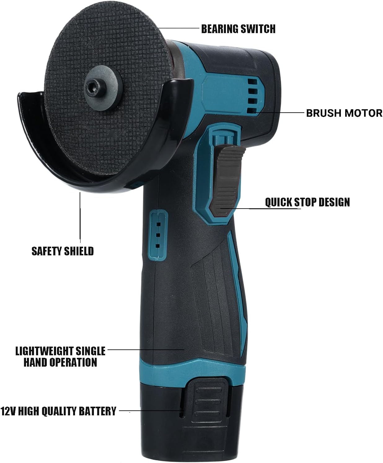 آلة صنفرة وقطع لاسلكية احترافية ببطاريتين MAHL Portable Lithium Electric Angle Grinder 2 Batteries