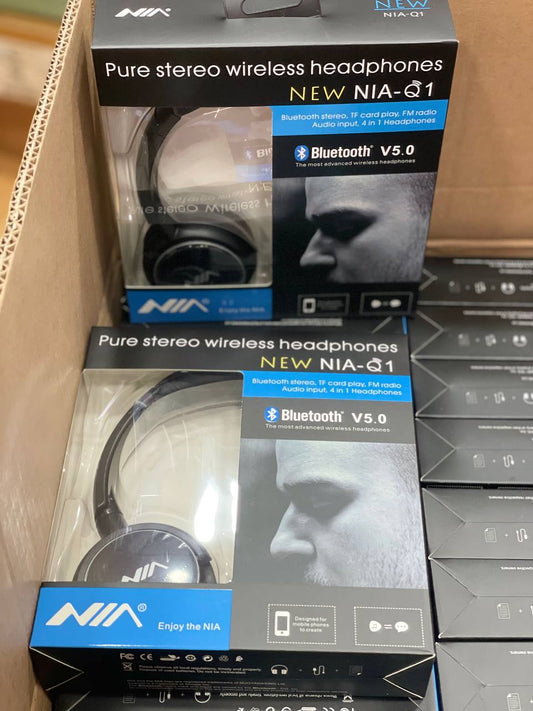 Pure Stereo Wireless Headphones New NIA-Q1A