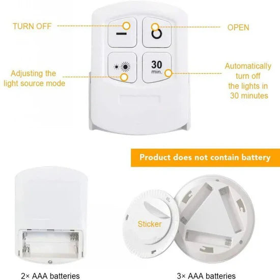 Kits lumière LED Lampe intelligente sans fil veilleuse avec télécommande مجموعات إضاءة LED، مصباح ذكي لاسلكي، ضوء ليلي مع جهاز تحكم عن بعد