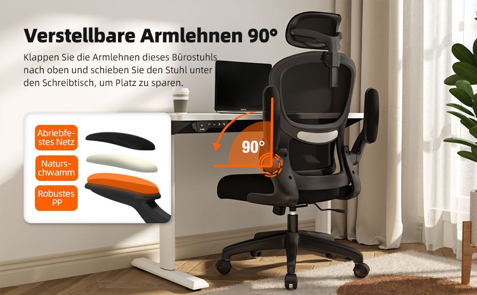 كرسي مكتب مريح مع مسند رأس قابل للتعديل ومساند للذراعين ودعم أسفل الظهر Chaise de bureau ergonomique avec appui-tete réglable accoudoirs et soutien lombaire