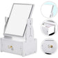 Miroir de maquillage de bureau avec tiroirs مرآة مستحضرات تجميل مرآة مكياج سطح المكتب