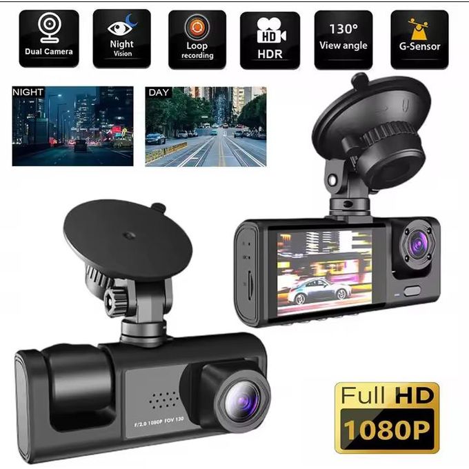 Dashcam Black Box Traffic Recorder Caméra de tableau de bord avant et intérieur مسجل حركة المرور ذو الصندوق الأسود لكاميرا السيارة