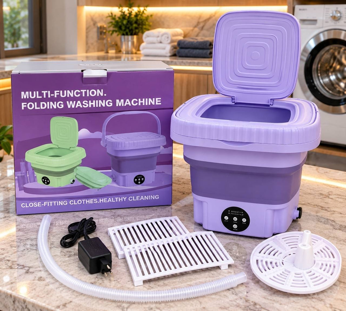 غسالة صغيرة محمولة قابلة للطي Mini-machine à laver portable et pliable