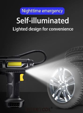 نافخة إطارات كهربائية محمولة للسيارة ، مضخة هواء Compresseur d'air portatif 120W