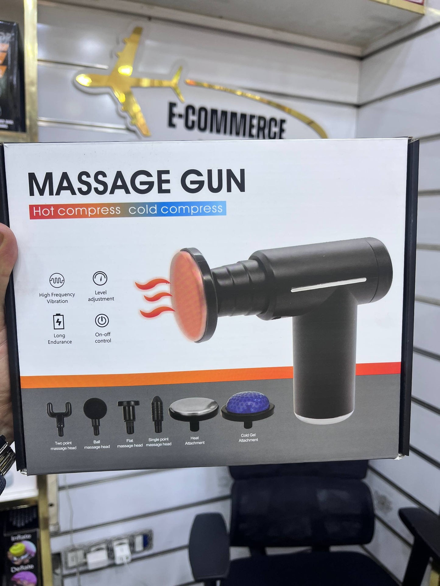 Massage Gun Hot Cold Compress مسدس تدليك العضلات المحمول