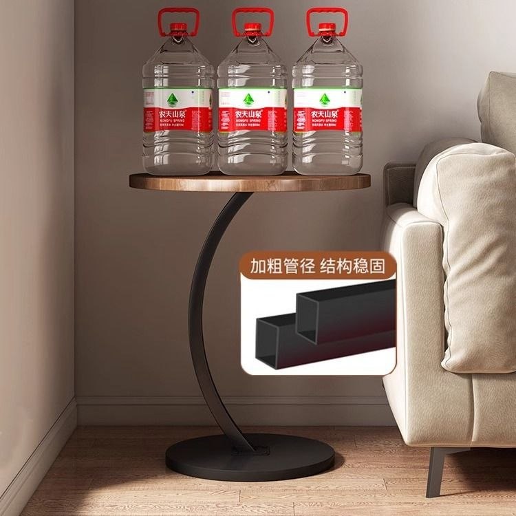 طاولة شاي دائرية عصرية طاولة جانبية متنقلة Table à Thé Moderne Ronde Table d’Appoint Mobile pour Salon