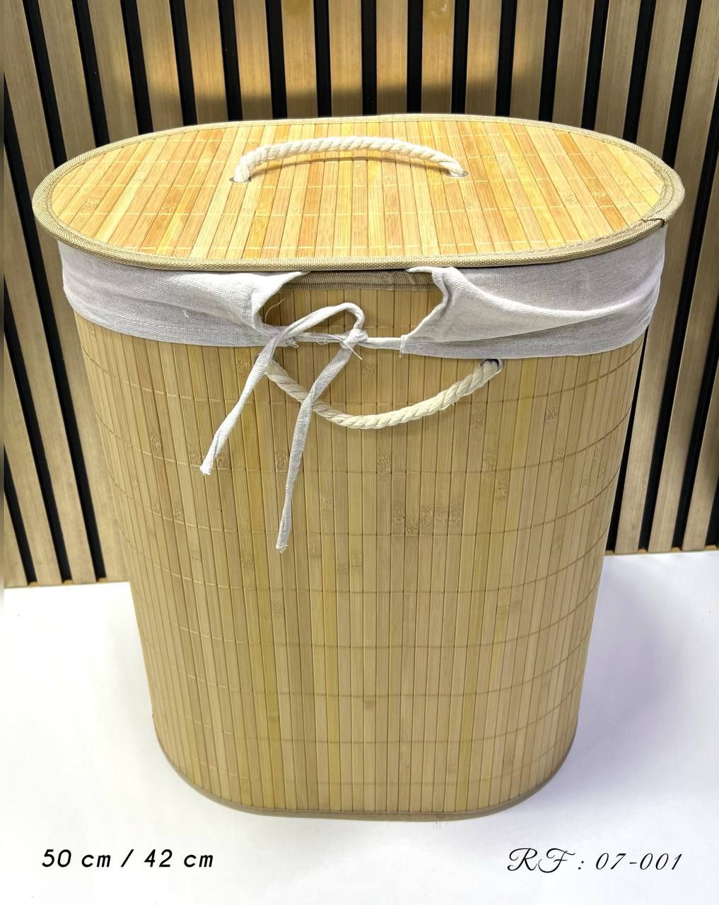 Sac pour ling en bois de bamboo Bamboo Laundry Hamper